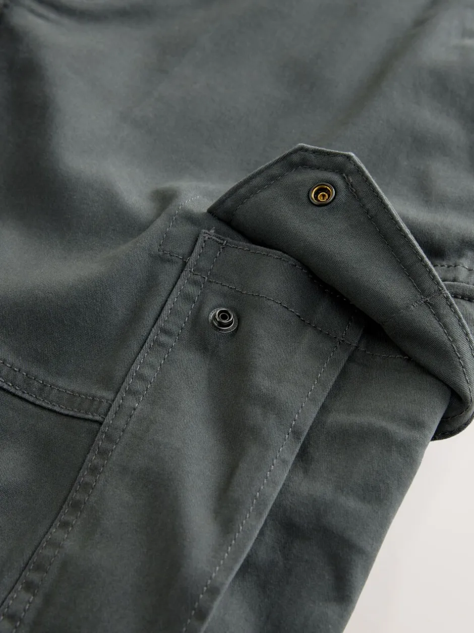Broeken En Chino's*Next - Relaxed fit - Katoenen cargostretchbroek Antracietgrijs
