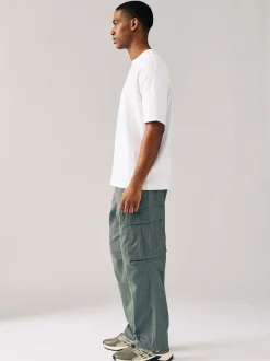 Broeken En Chino's*Next - Relaxed fit - Katoenen cargostretchbroek Antracietgrijs