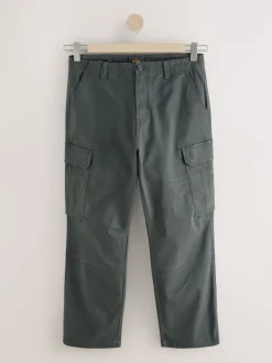 Broeken En Chino's*Next - Relaxed fit - Katoenen cargostretchbroek Antracietgrijs