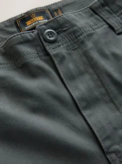 Broeken En Chino's*Next - Relaxed fit - Katoenen cargostretchbroek Antracietgrijs