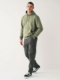 Broeken En Chino's*Next Antracietgrijs - Slim Fit - Katoenen cargostretchbroek