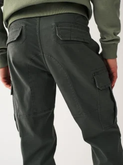 Broeken En Chino's*Next Antracietgrijs - Slim Fit - Katoenen cargostretchbroek