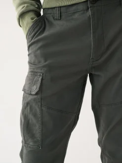 Broeken En Chino's*Next Antracietgrijs - Slim Fit - Katoenen cargostretchbroek