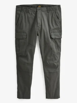Broeken En Chino's*Next Antracietgrijs - Slim Fit - Katoenen cargostretchbroek