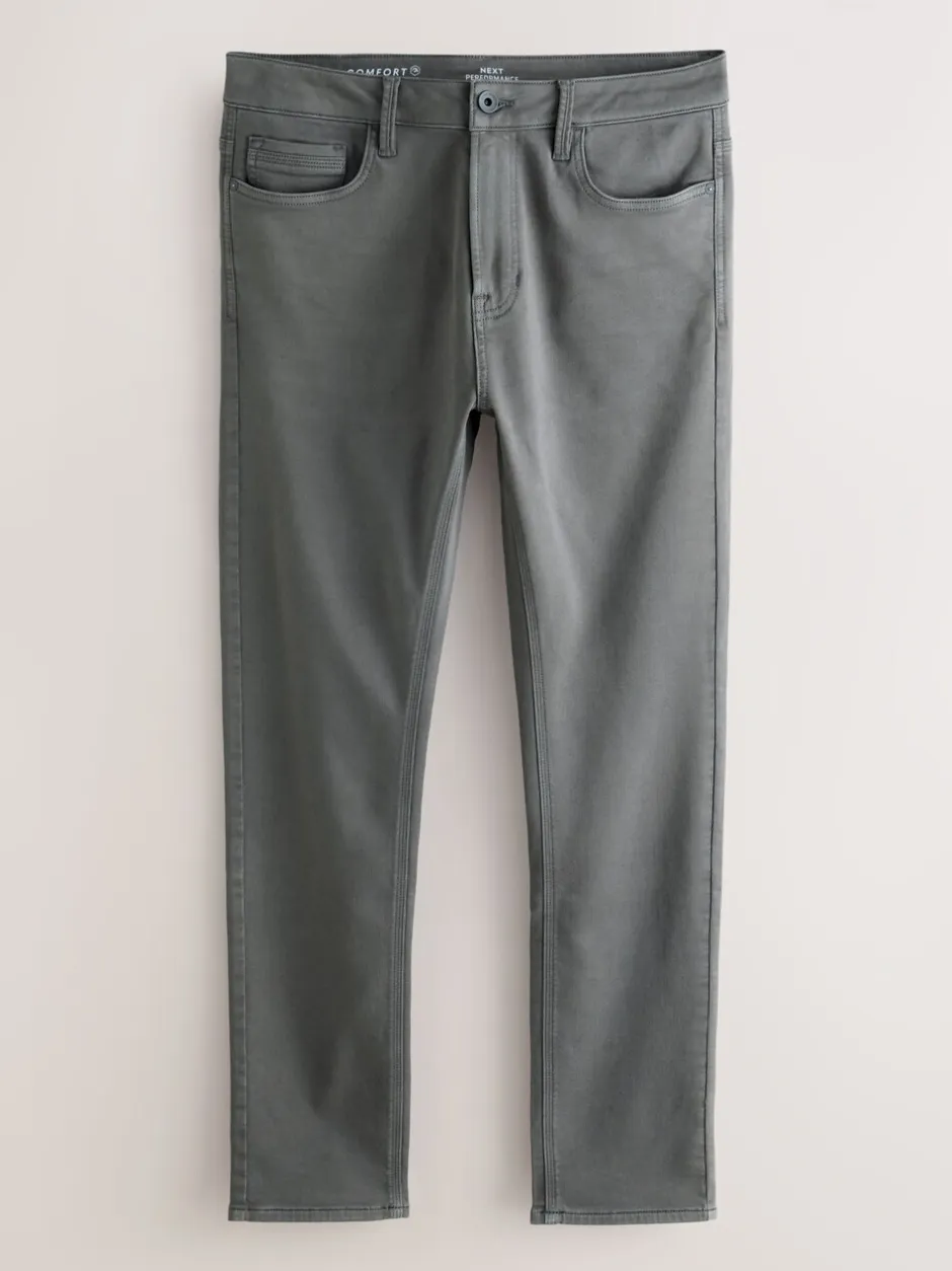 Jeans*Next Antracietgrijs - Strakke Pasvorm - Comfortabele stretchjeans