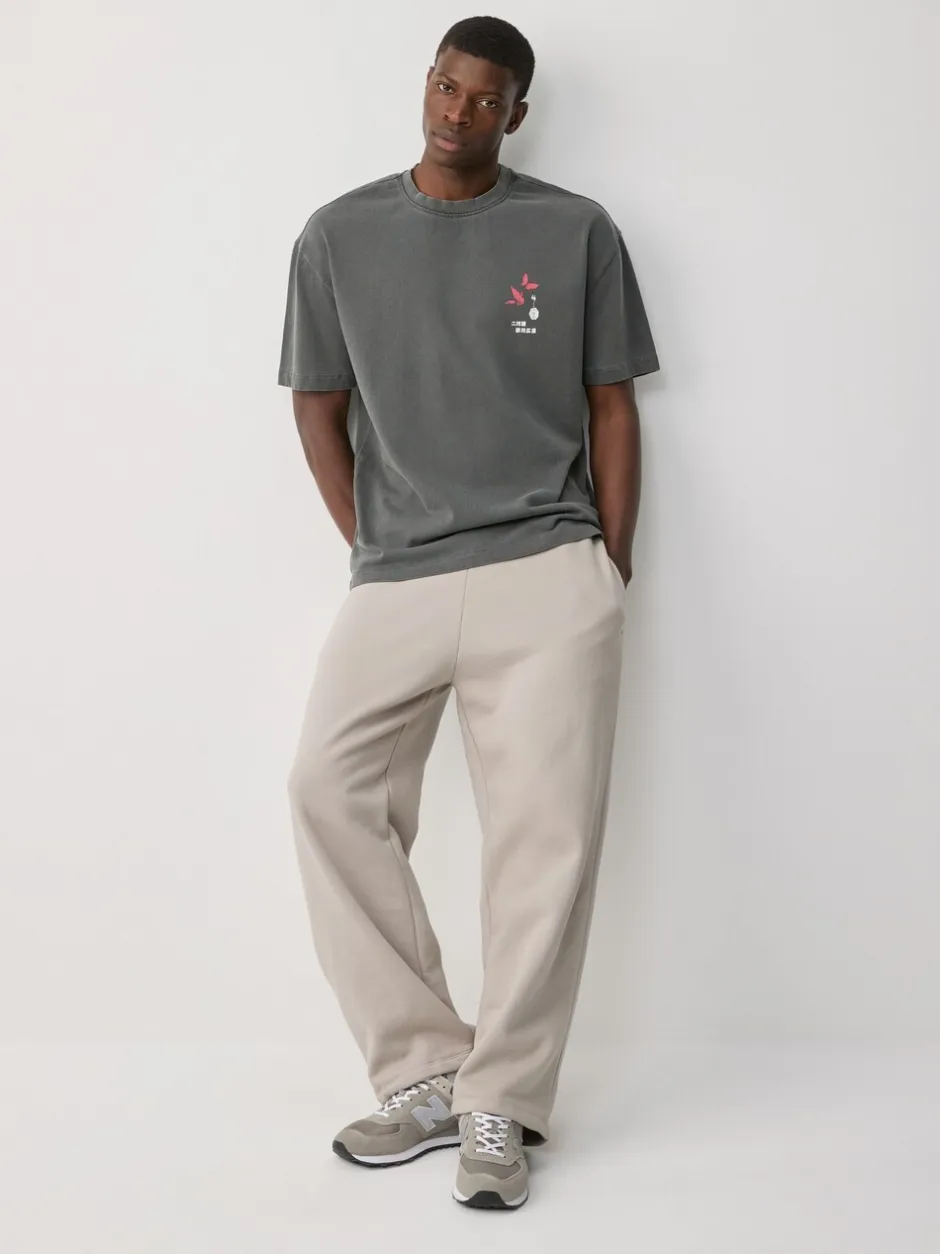 T-Shirts En Hemden|Next - Relaxed fit - T-shirt met kunstenaars/artiestlicentie Antracietgrijs Hiroshige