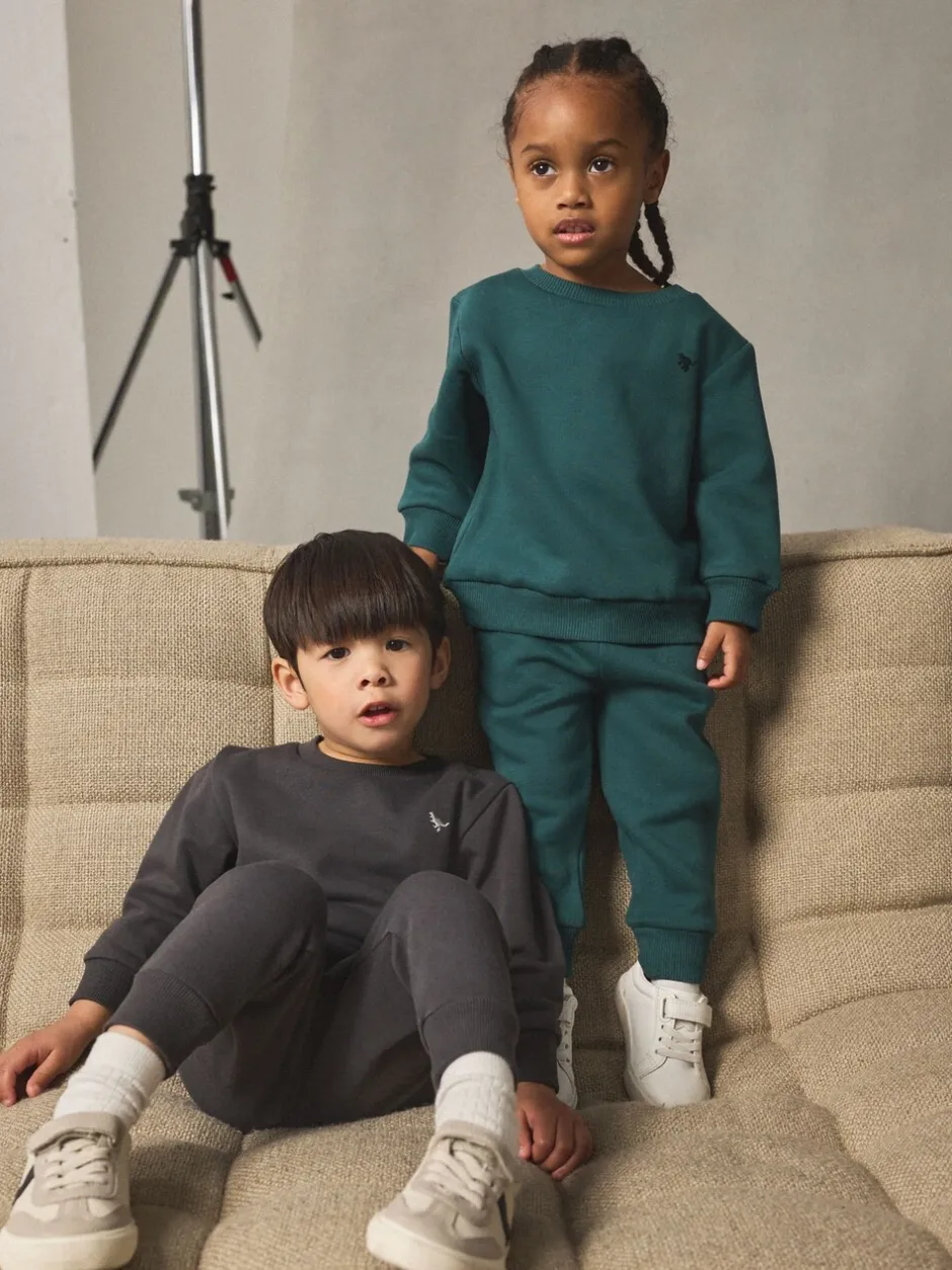 Sets En Combisets|Multipacks|Next - Set van 2 sweatshirts en joggingbroeken (3mnd -7jr) Antracietgrijs/groen