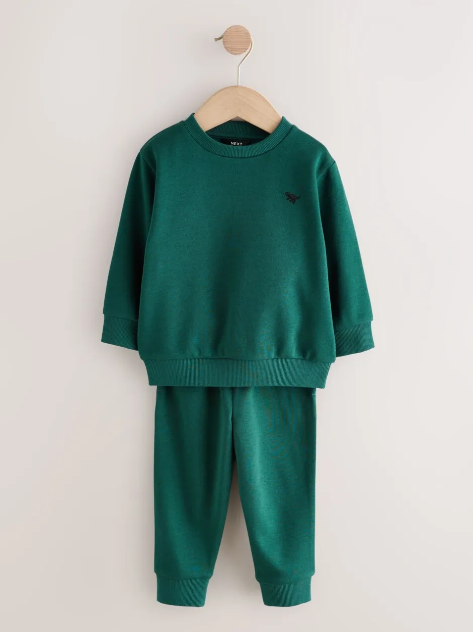 Sets En Combisets|Multipacks|Next - Set van 2 sweatshirts en joggingbroeken (3mnd -7jr) Antracietgrijs/groen