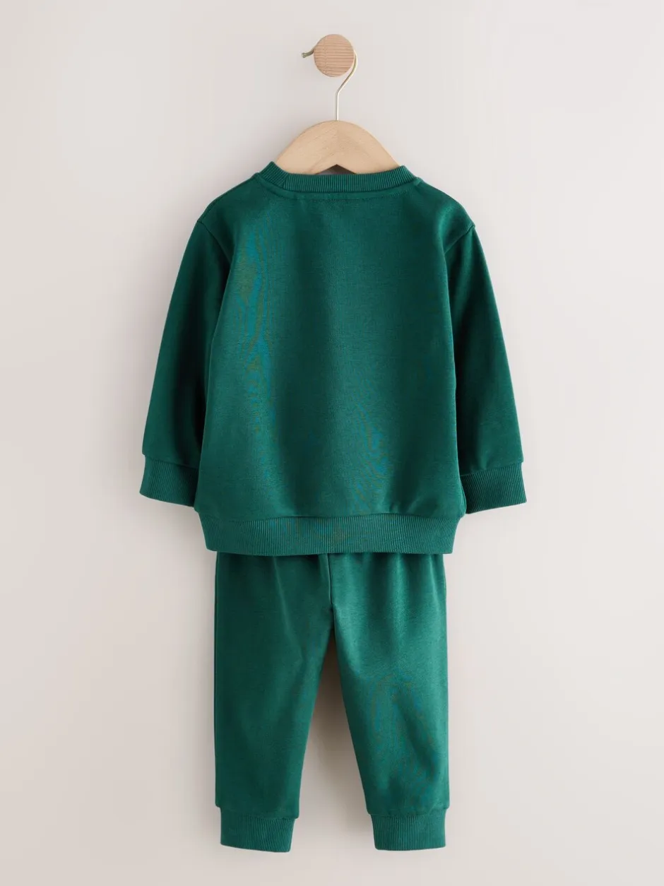 Sets En Combisets|Multipacks|Next - Set van 2 sweatshirts en joggingbroeken (3mnd -7jr) Antracietgrijs/groen