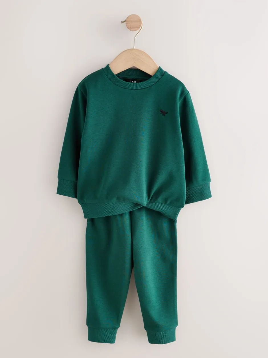 Sets En Combisets|Multipacks|Next - Set van 2 sweatshirts en joggingbroeken (3mnd -7jr) Antracietgrijs/groen