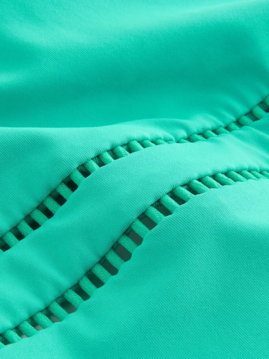 Badkleding|Next - Hoogsluitend ondersteunend badpak met buikcorrigerend effect Aquagroen