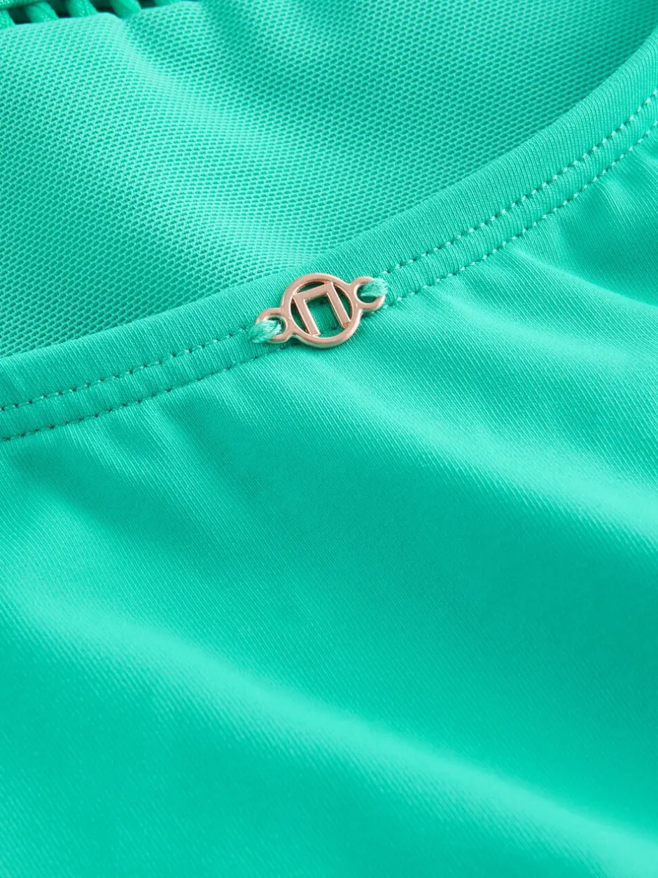 Badkleding|Next - Hoogsluitend ondersteunend badpak met buikcorrigerend effect Aquagroen