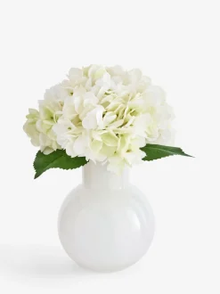 Kunstbloemen*Next Artificial Hydrangea Arrangement in Swirl Glass Vase