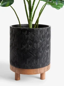 Kunstbloemen|Next Artificial Monstera Plant In Black Bronx Planter