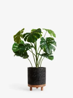 Kunstbloemen|Next Artificial Monstera Plant In Black Bronx Planter