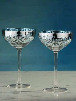Glas|Artland set van 2 filigraan champagneglazen