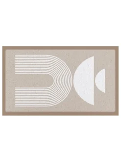 Deurmatten*Artsy Mats Beige Halve Maan Abstracte Binnen- en Buitendeurmat
