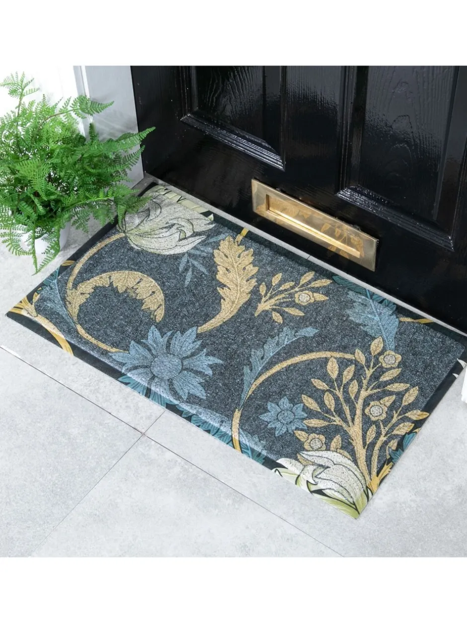 Deurmatten*Artsy Mats blauwe deurmat met William Morris-patroon