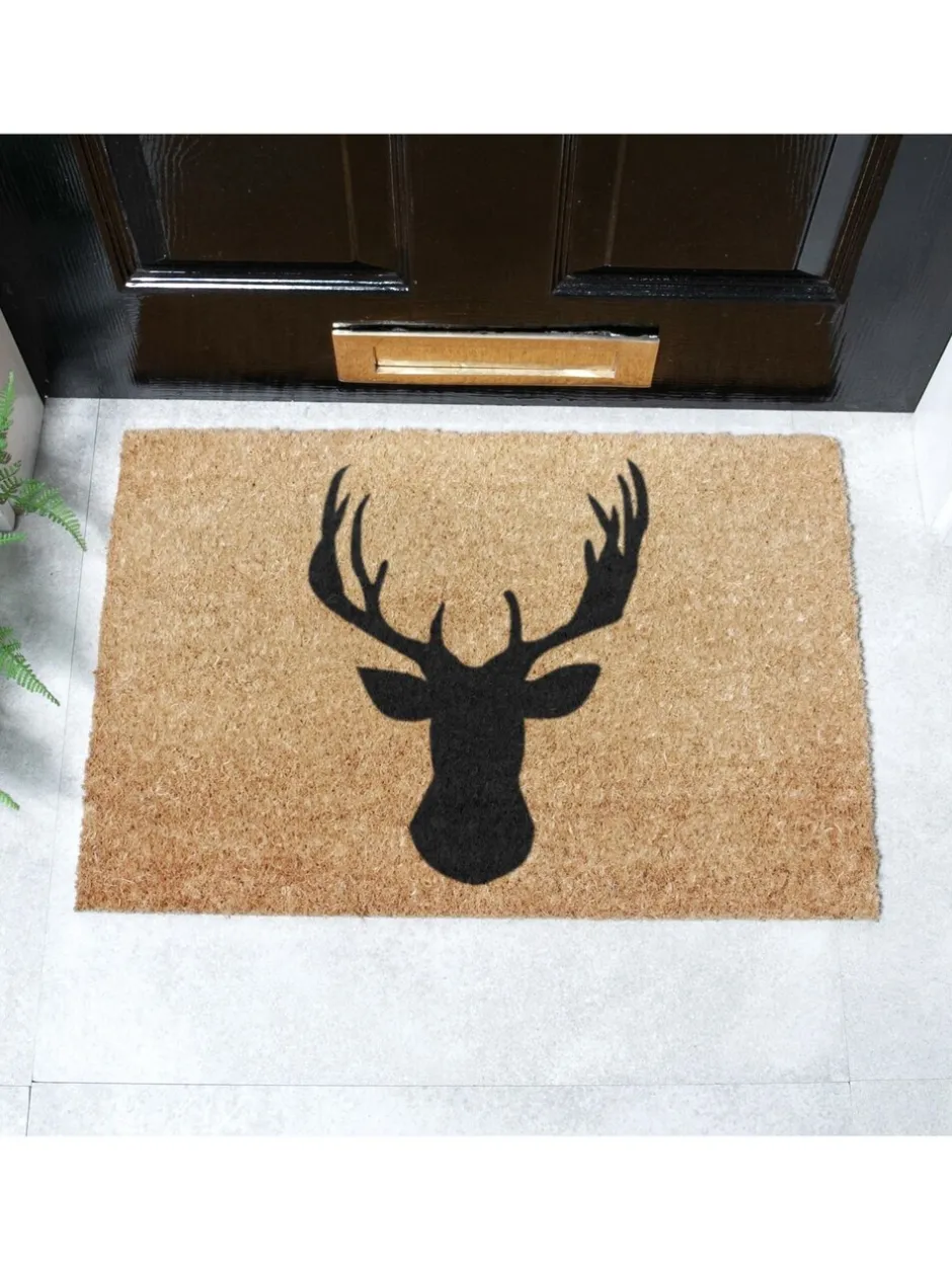 Deurmatten|Artsy Mats Stagshead deurmat met hertenkopprint