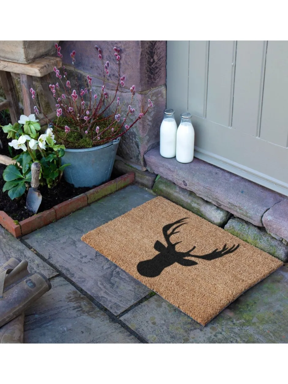 Deurmatten|Artsy Mats Stagshead deurmat met hertenkopprint