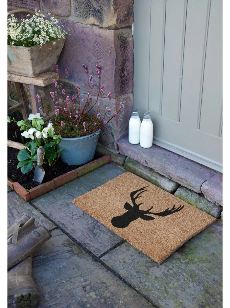 Deurmatten|Artsy Mats Stagshead deurmat met hertenkopprint