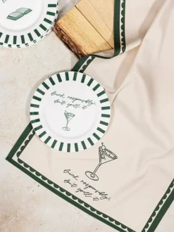 Eetservies En Pastaschalen*Avalon Home Drink Responsibly Dessert Plate