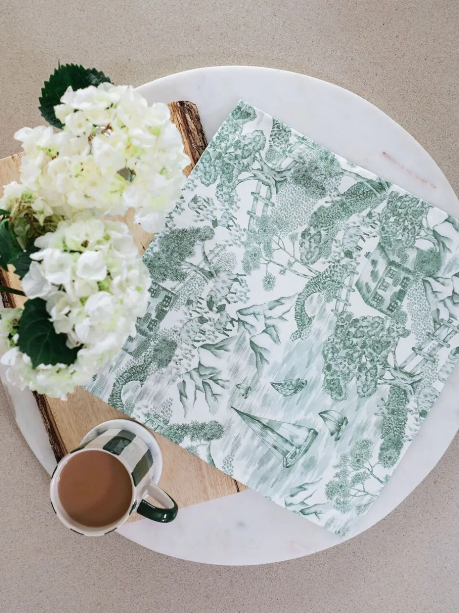 Tafellinnen En Placemats *Avalon Home Set of 2 Lake District Toile Napkins