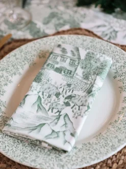 Tafellinnen En Placemats *Avalon Home Set of 2 Lake District Toile Napkins