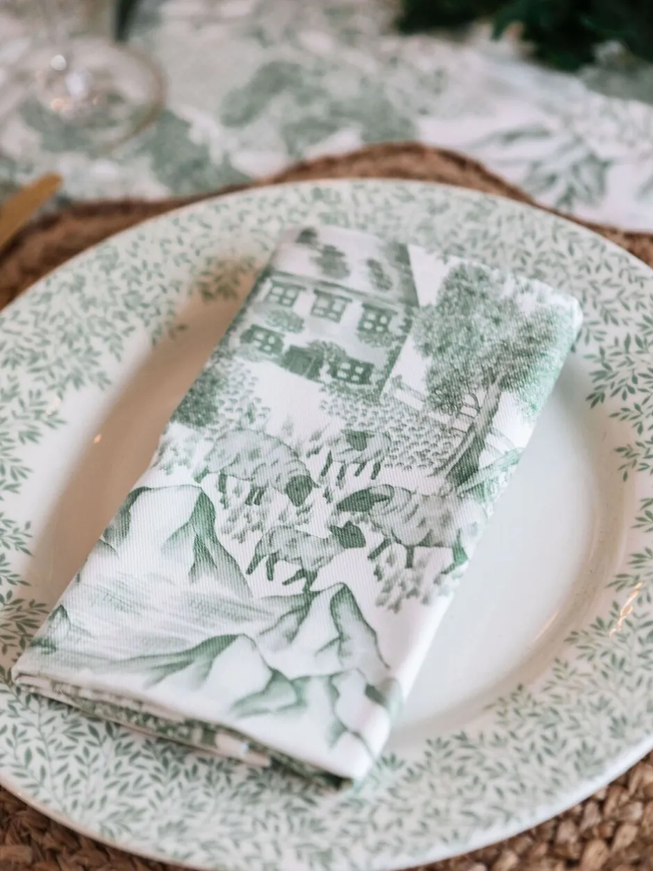 Tafellinnen En Placemats *Avalon Home Set of 2 Lake District Toile Napkins
