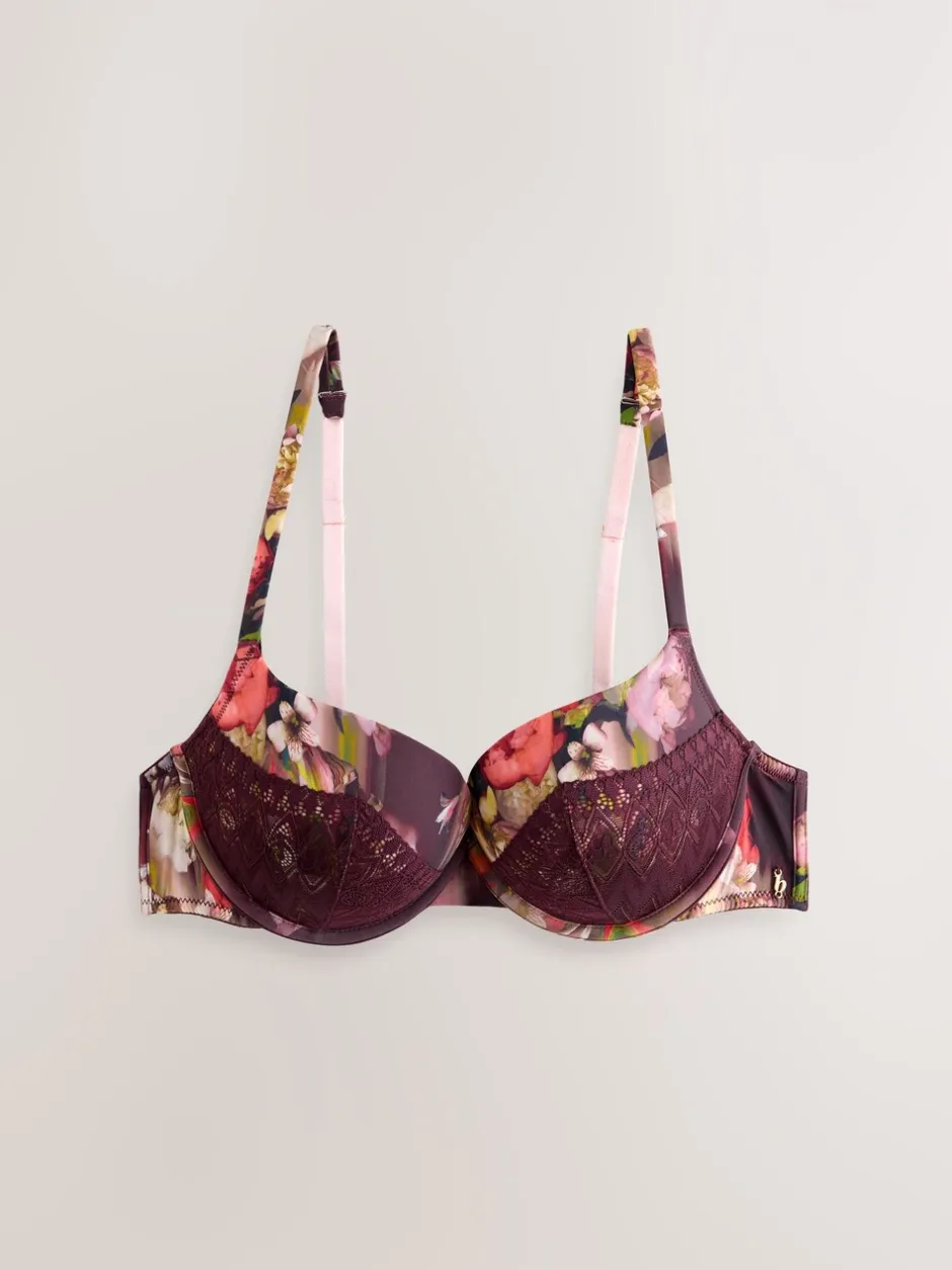 Beha's|B by Ted Baker Aubergine Purple Floral Triple Boost Bra