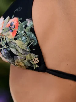 Badkleding|B by Ted Baker Koi Triangle Black Bikini Top