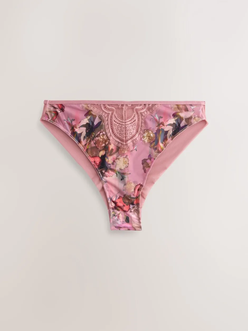Onderbroeken|B by Ted Baker Pink Floral High Leg Briefs