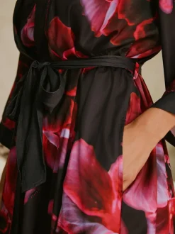 Badjassen|B by Ted Baker Purple Bright Floral Satin Robe