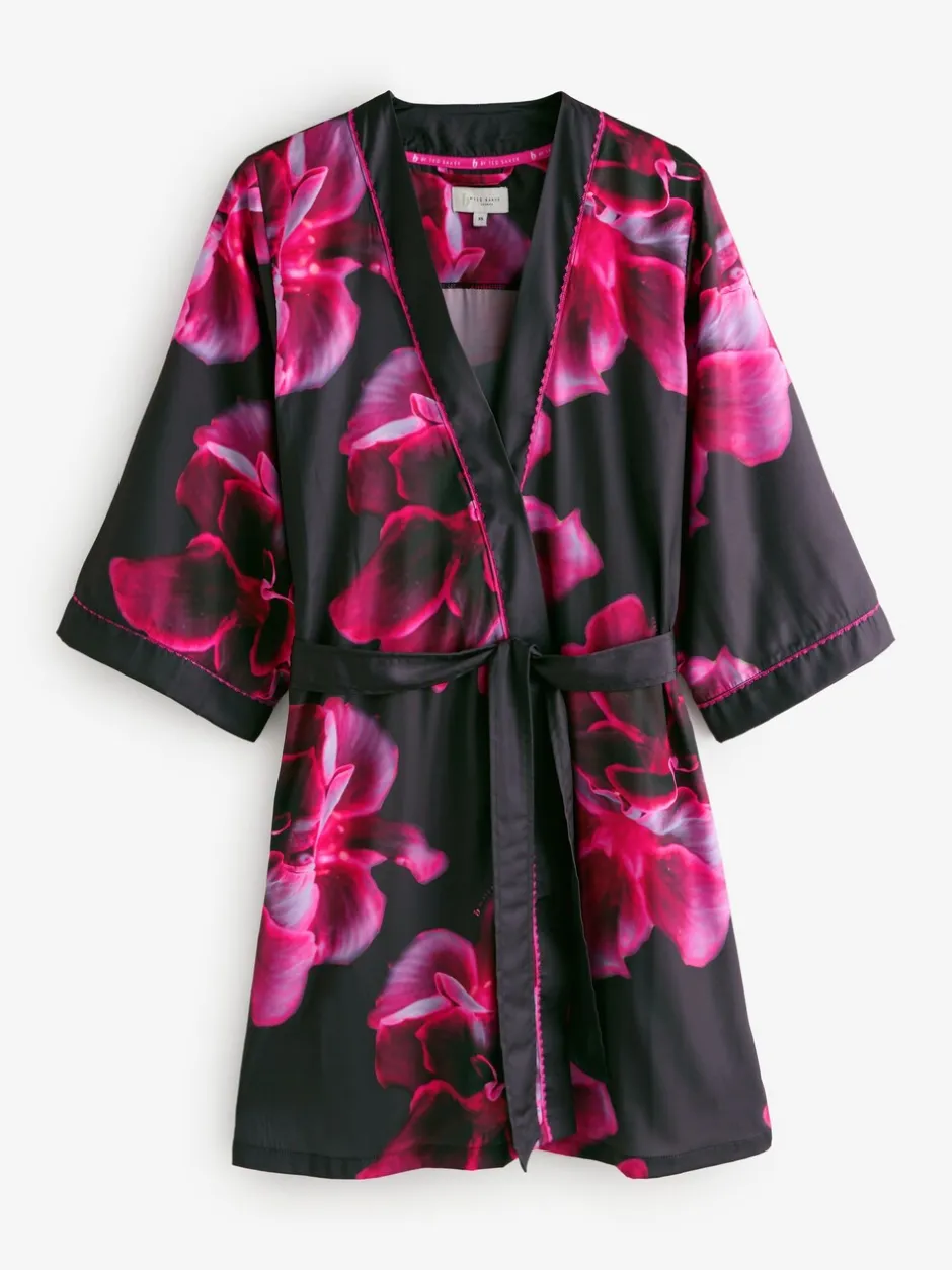 Badjassen|B by Ted Baker Purple Bright Floral Satin Robe