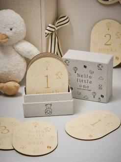 Thuiskantoor|Next Baby Icons Wooden Milestone Cards
