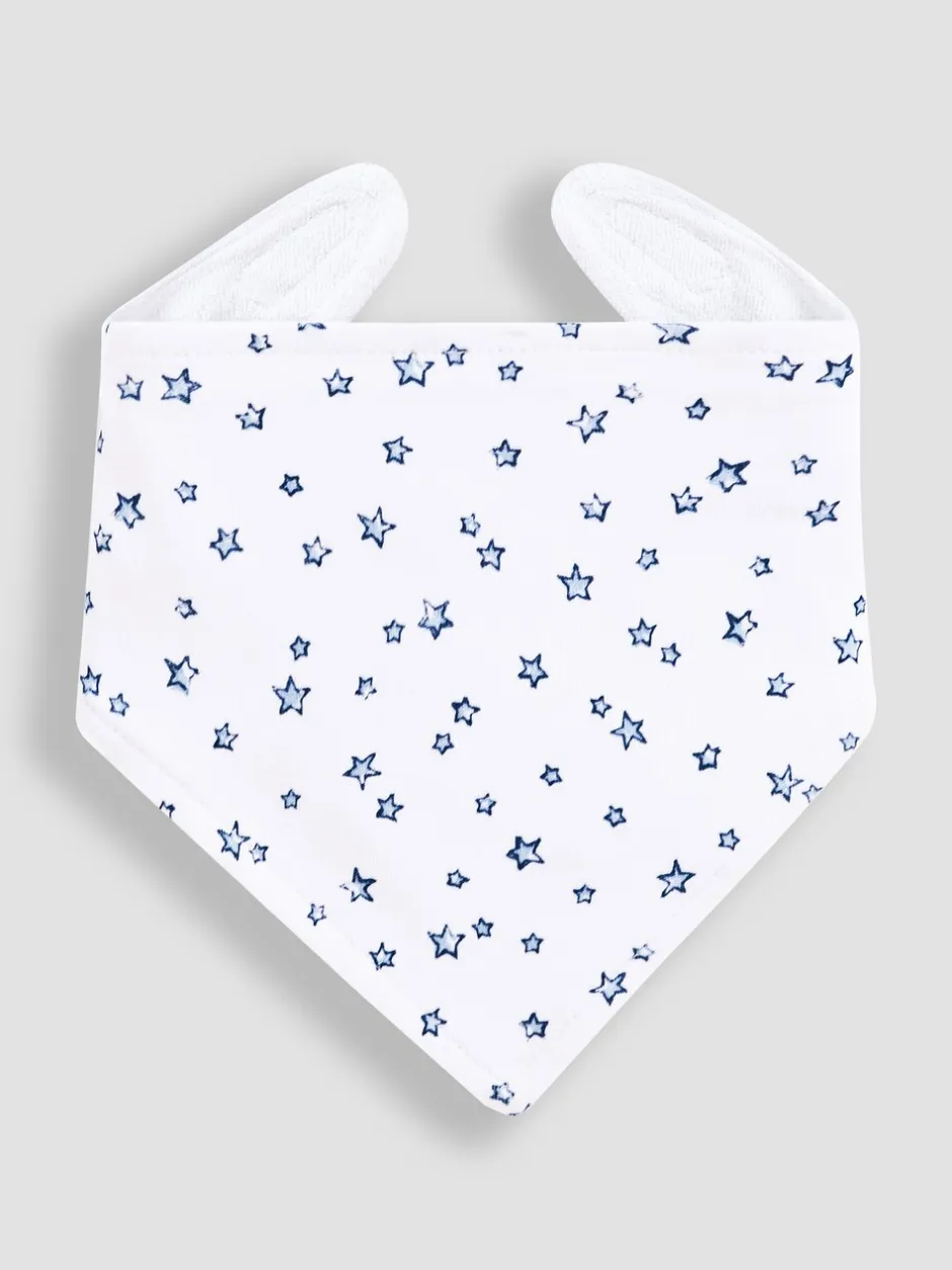 Slabbetjes|Jojo Maman Bébé - - 3 Katoenen babyslabbetjes Babyblauw