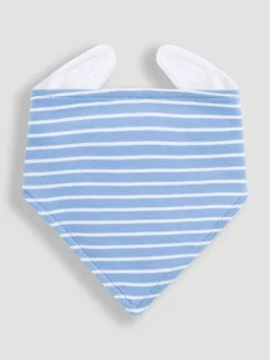 Slabbetjes|Jojo Maman Bébé - - 3 Katoenen babyslabbetjes Babyblauw