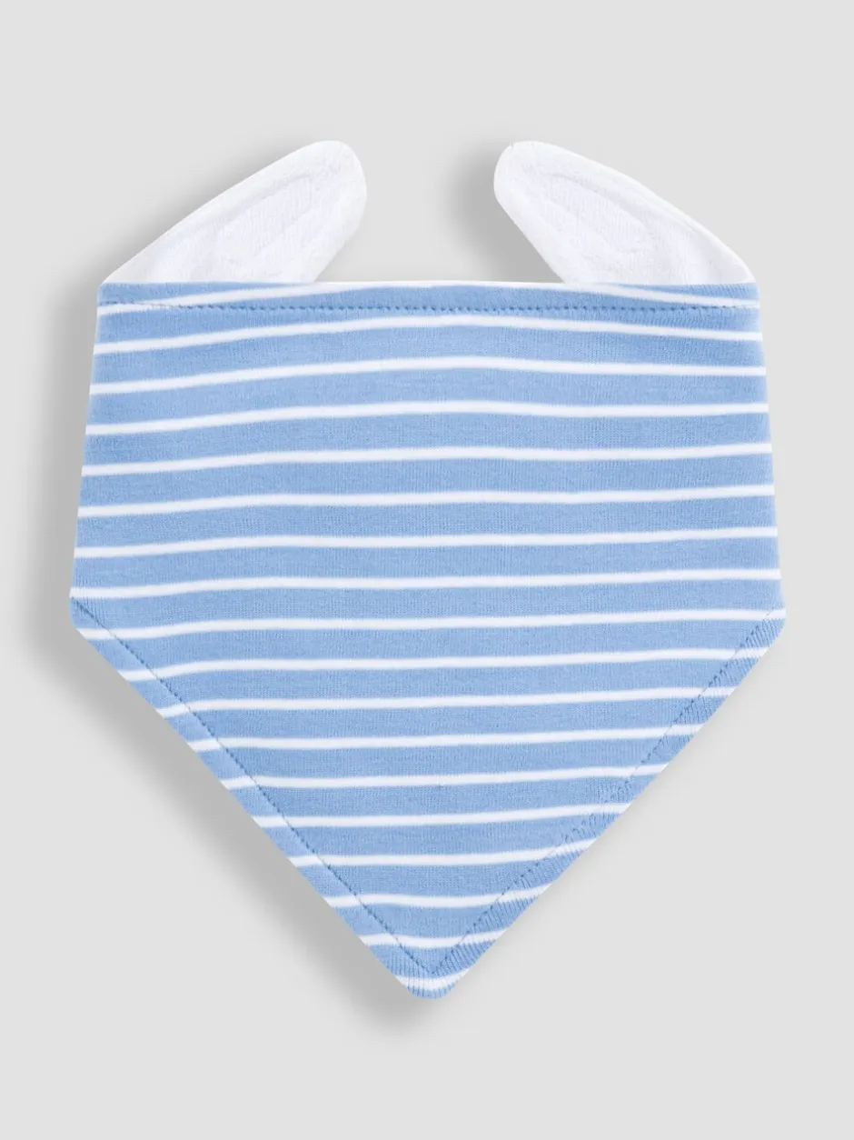 Slabbetjes|Jojo Maman Bébé - - 3 Katoenen babyslabbetjes Babyblauw