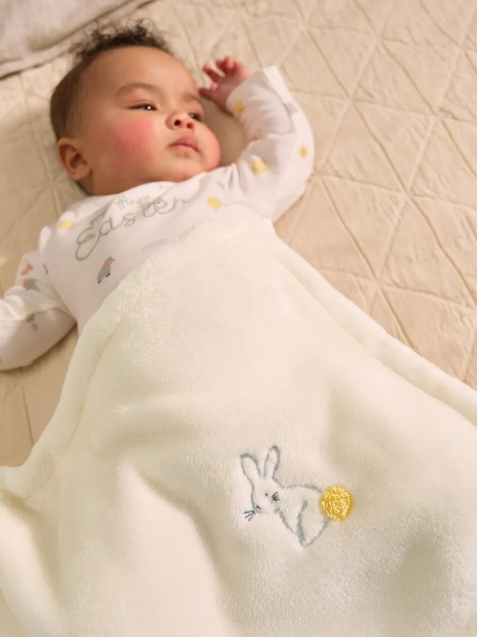 Babyartikelen En Slaapzakken *Next Babydekentjes Geborduurde konijntjes