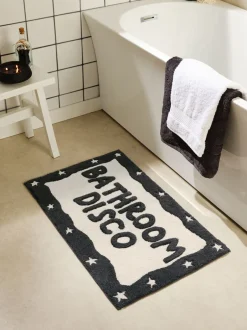 Handdoeken En Badmatten|Next Badkamer Discotapijt Zwart/wit