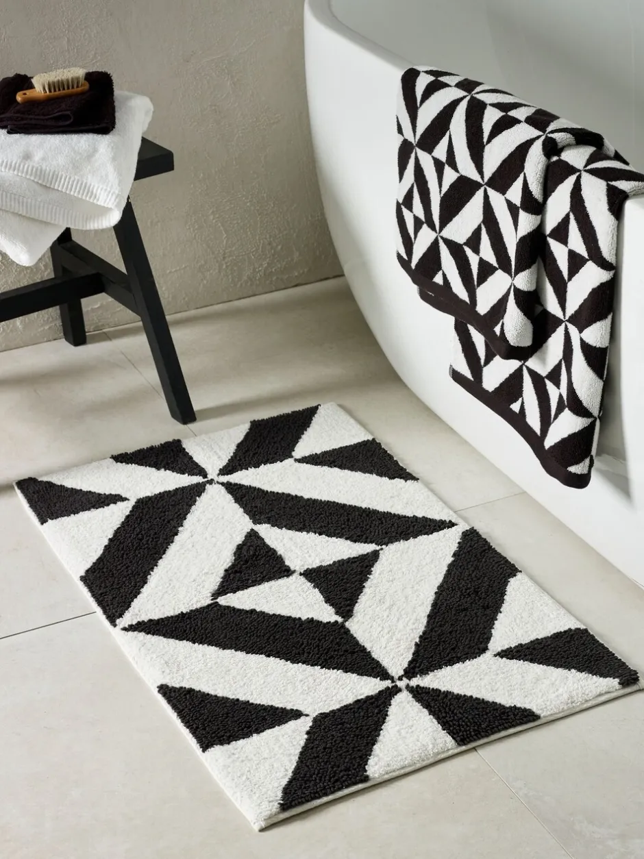 Handdoeken En Badmatten|Next Badmat met geometrisch patroon, 100% katoen