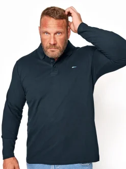 Poloshirts*BadRhino Big & Tall 100% Cotton Long Sleeve Core Polo Shirt