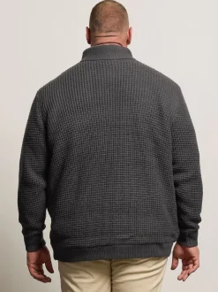 Jassen En Jacks|BadRhino Big & Tall Full Zip Cable Sherpa Lined Jacket