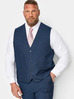 Vesten*BadRhino Big & Tall Textured Suit Waistcoat