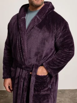 Kamerjassen En Badjassen|BadRhino Big & Tall Textured Hooded Robe