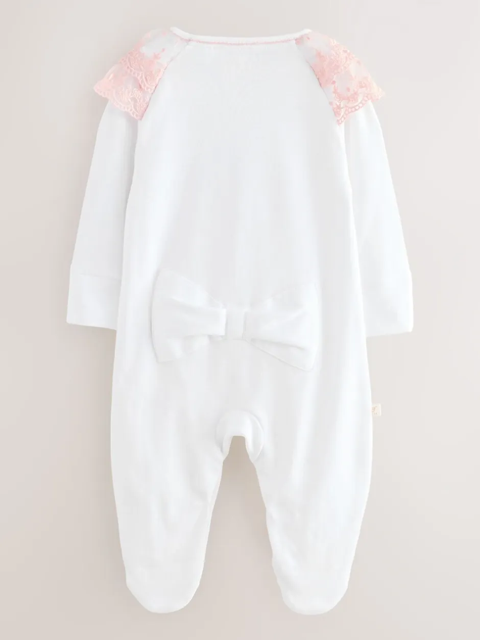 Babypakjes En Babypyjama's|Baker by Ted Baker - Born in 2026 - Witte pyjama met konijntjes