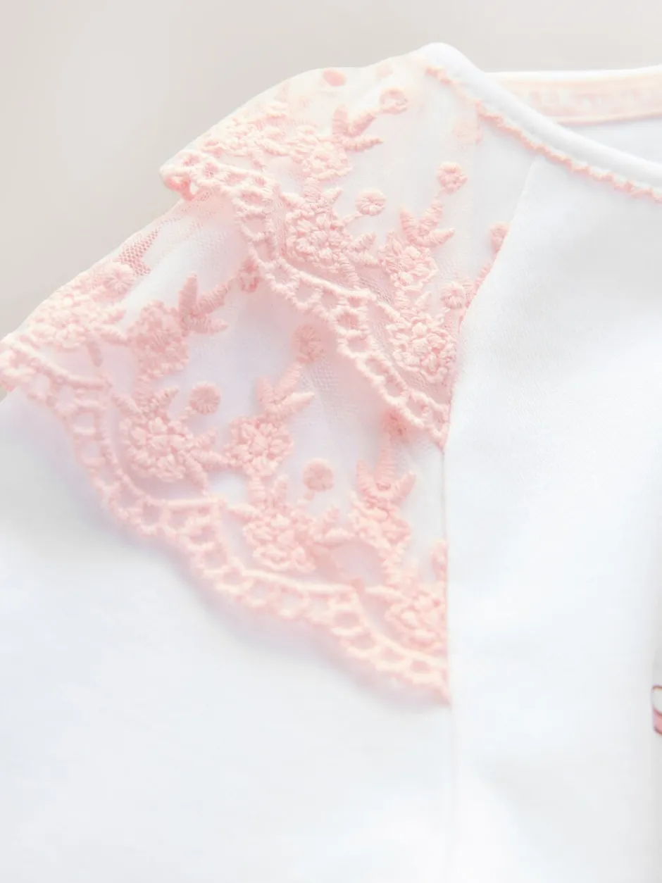 Babypakjes En Babypyjama's|Baker by Ted Baker - Born in 2026 - Witte pyjama met konijntjes