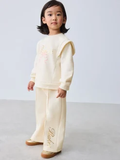 Sweaters En Hoody´S|Baker by Ted Baker 2 Piece Cream Sweat & Pintuck Wide Leg Jogger Set