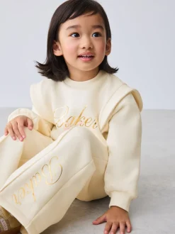 Sweaters En Hoody´S|Baker by Ted Baker 2 Piece Cream Sweat & Pintuck Wide Leg Jogger Set