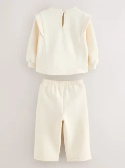 Sweaters En Hoody´S|Baker by Ted Baker 2 Piece Cream Sweat & Pintuck Wide Leg Jogger Set
